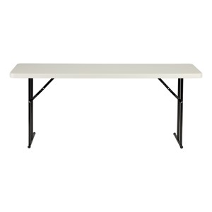 Gray Blow-Molded Plastic Folding Training Table (18" W x 72" L)