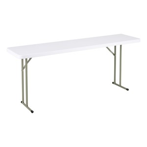 Blow Molded Plastic Folding Training Table (18" W x 72" L)