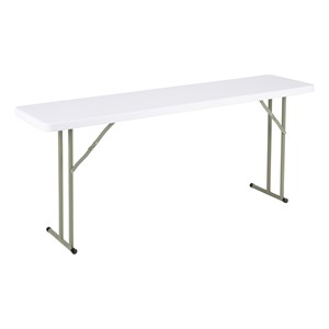 Blow Molded Plastic Folding Training Table (18" W x 72" L)
