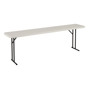 Gray Blow Molded Plastic Folding Training Table (18" W x 96" L)