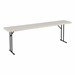 Gray Blow-Molded Plastic Folding Training Table (18" W x 96" L)