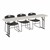 Gray Blow Molded Plastic Folding Training Table (18" W x 96" L)