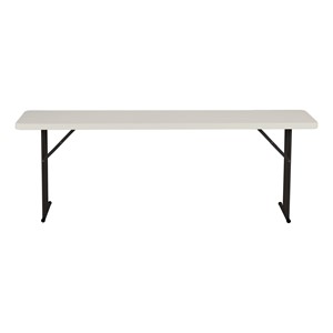 Gray Blow-Molded Plastic Folding Training Table (18" W x 96" L)