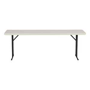Gray Blow-Molded Plastic Folding Training Table (18" W x 96" L)