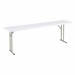 Blow Molded Plastic Folding Training Table (18" W x 96" L) - White