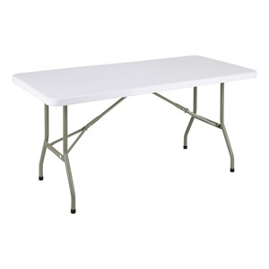 Rectangular Blow Molded Plastic Folding Table (30" W x 60" L)