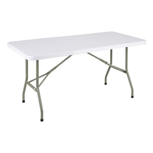 Rectangular Blow Molded Plastic Folding Table (30" W x 60" L) Rectangular Blow Molded Plastic Folding Table (30" W x 60" L)