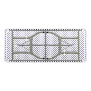 Rectangular Blow Molded Plastic Folding Table
