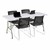 Rectangular Blow Molded Plastic Folding Table (30" W x 72" L)