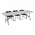 Gray Blow-Molded Plastic Folding Table