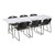 Rectangular Blow Molded Plastic Folding Table (30" W x 96" L)