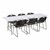 Rectangular Blow Molded Plastic Folding Table (30" W x 96" L)
