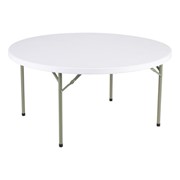 Round Blow-Molded Plastic Folding Table