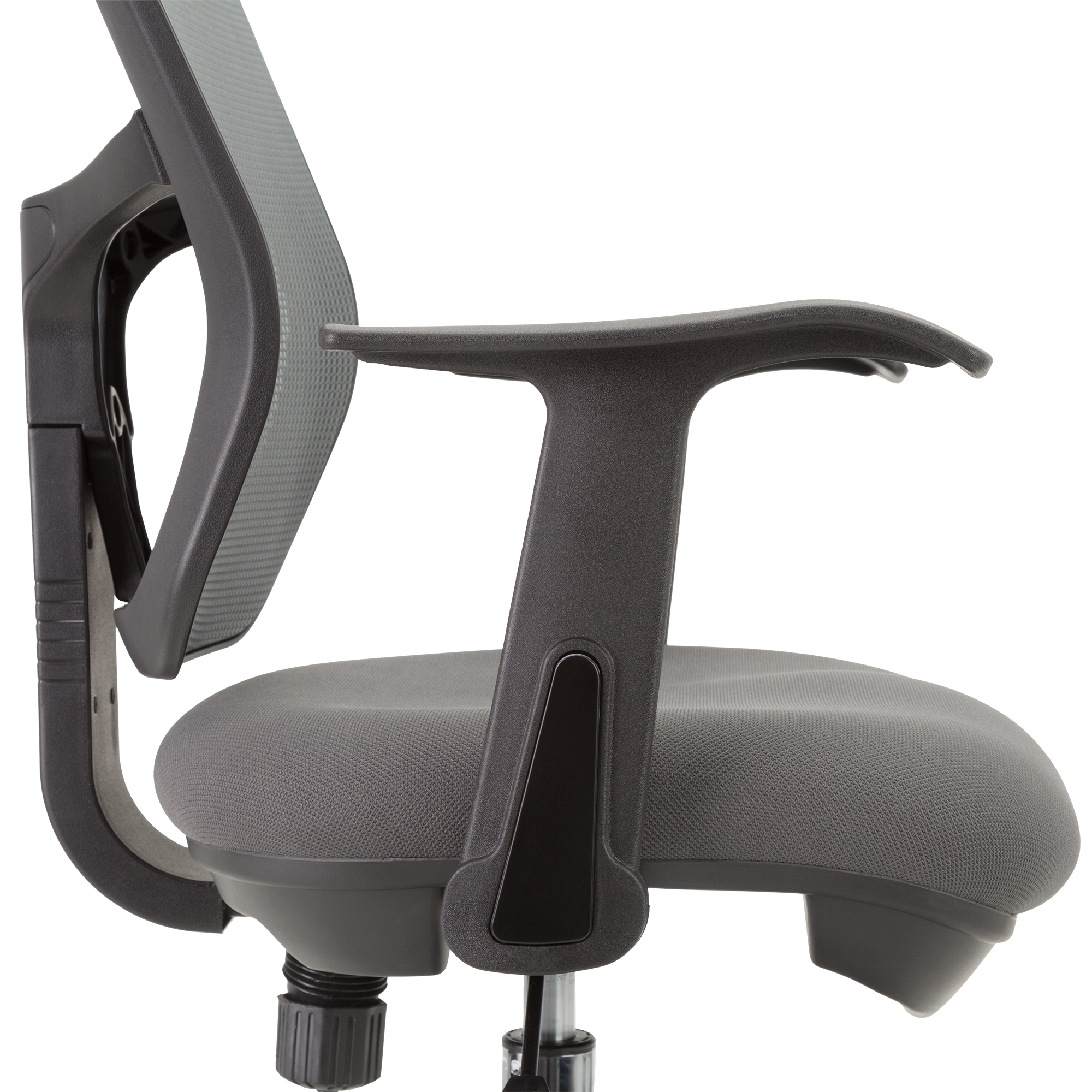 Adjustable-Height Mesh Drafting Stool w/ Arms