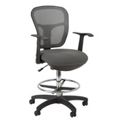 Adjustable-Height Mesh Drafting Stool