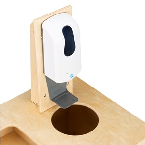 PPE Sanitation Station w/ Baltic Birch Top & Hand Sanitizer Dispenser Mount