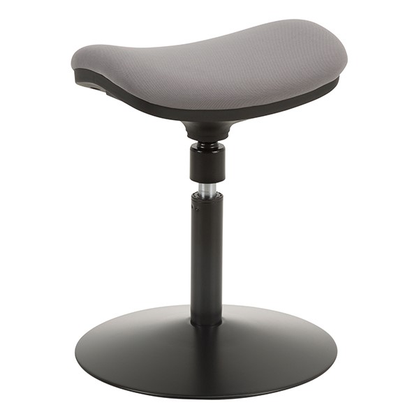 Sit-to-Stand Active Stool w/ Pivot Saddle Seat - Gray