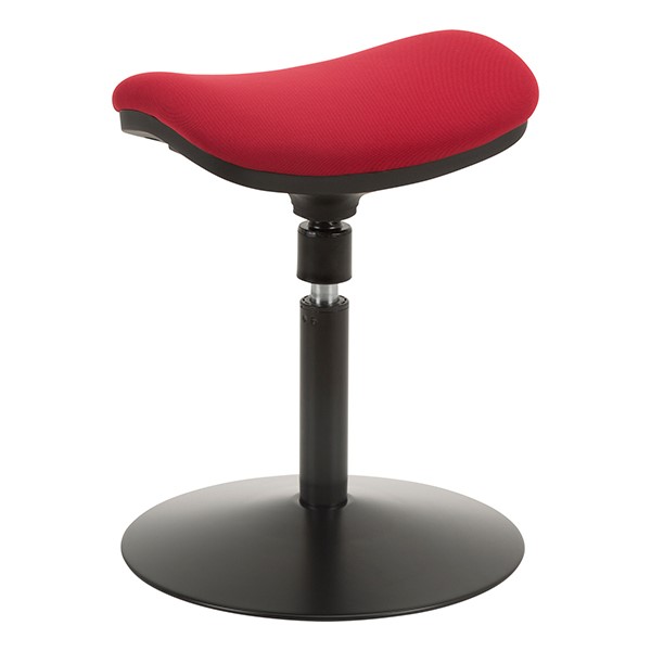 Sit-to-Stand Active Stool w/ Pivot Saddle Seat - Red