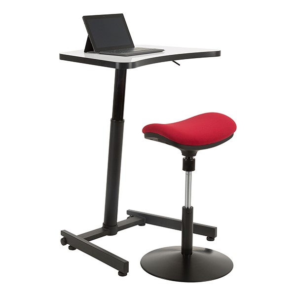 Sit-to-Stand Active Stool w/ Pivot Saddle Seat