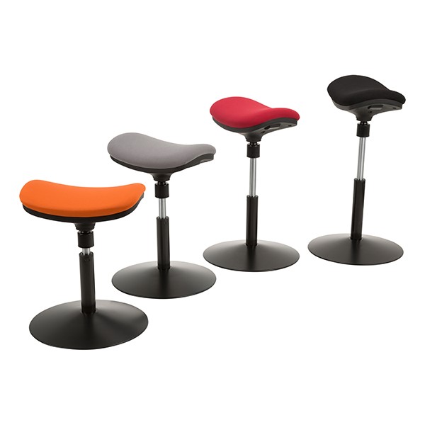 Sit-to-Stand Active Stool w/ Pivot Saddle Seat - Color Options