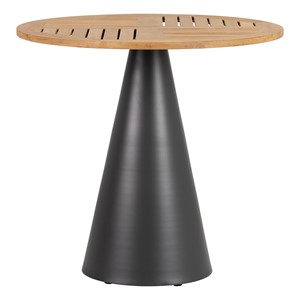 Contemporary Round Outdoor Teak Table & Chair Set