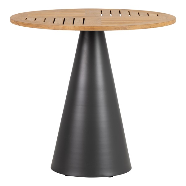 Contemporary Round Outdoor Teak Table & Chair Set