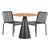 Contemporary Round Outdoor Teak Table