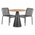 Contemporary Round Outdoor Teak Table - 30" H