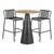 Contemporary Round Outdoor Teak Table & Chair Set