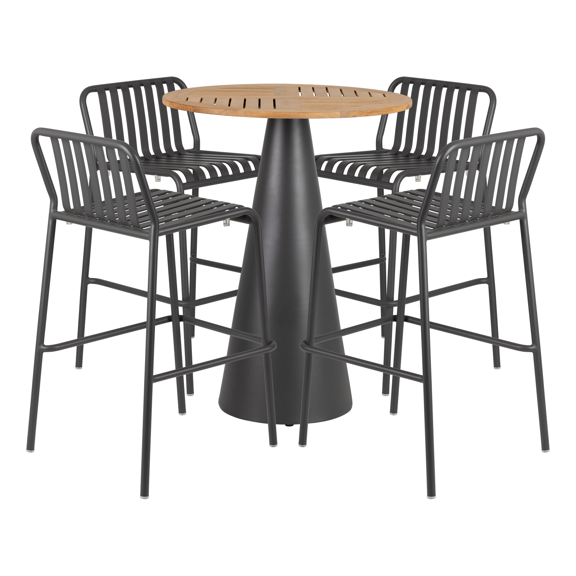 Contemporary Round Outdoor Teak Table