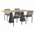 Contemporary Rectangular Outdoor Teak Table & Chair Set