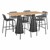 Contemporary Rectangular Outdoor Teak Table & Chair Set