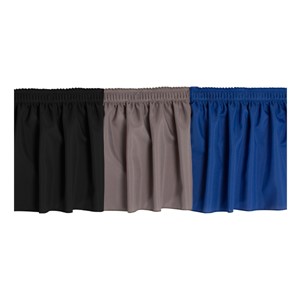 Shirred Pleat Stage Skirting - Black, Charcoal Grey, Royal Blue