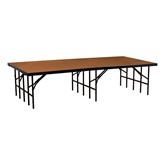 Single-Height Portable Stage & Seated Riser Section w/ Hardboard Deck