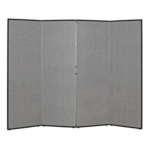5' 7" H Folding Display Partition (6' 8" L) - Smoky gray