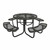 Round Picnic Table w/ Diamond Expanded Metal - Black