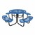 Round Picnic Table w/ Diamond Expanded Metal - Blue