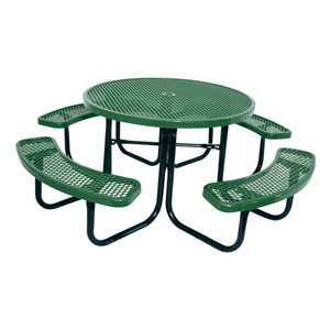 Round Picnic Table w/ Diamond Expanded Metal