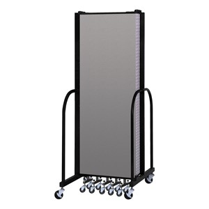 6' H Vinyl Freestanding Portable Partition - 7 Panels (13' 1" L) - Closed