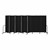6' 8" H Vinyl Freestanding Portable Partition - 11 Panels (20' 5" L) - Coal
