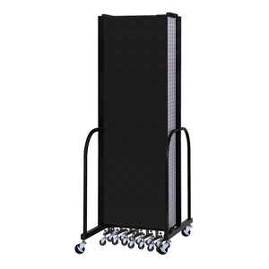 6' 8" H Vinyl Freestanding Portable Partition - 11 Panels (20' 5" L) - Closed
