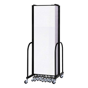 6' 8" H Vinyl Freestanding Portable Partition - 13 Panels (24' 1" L) - Closed