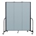 6' 8" H Vinyl Freestanding Portable Partition - 3 Panels (5' 9" L) - Blue Tide