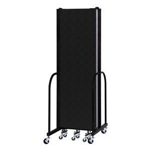 6' 8" H Vinyl Freestanding Portable Partition - 5 Panels (9' 5" L) - Closed