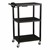 Adjustable-Height Plastic AV Cart w/ Electric