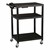 Adjustable-Height Plastic AV Cart w/ Electric
