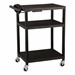 Adjustable-Height Plastic AV Cart w/ Electric