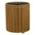 Recycled Plank Outdoor Trash Can w/ Flat Top Lid - shown in cedar
