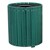 Recycled Plank Outdoor Trash Can w/ Flat Top Lid - shown in green