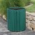 Recycled Plank Outdoor Trash Can w/ Flat Top Lid